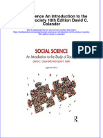 Full Chapter Social Science An Introduction To The Study of Society 18Th Edition David C Colander PDF