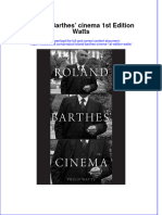 Textbook Roland Barthes Cinema 1St Edition Watts Ebook All Chapter PDF