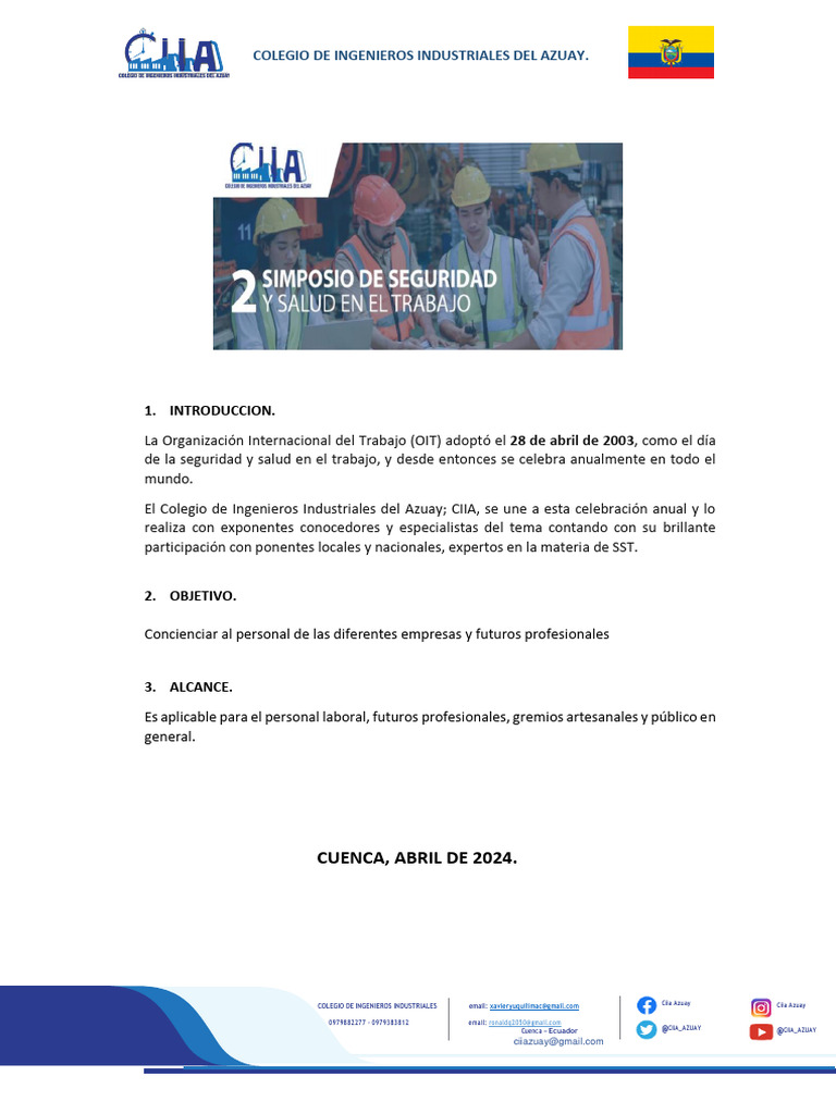 Día de la Seguridad y Salud en el Trabajo 2024 | PDF | Business