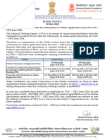 Public Notice For Extension of Dates For Ugc Net June 2024