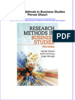 PDF Research Methods in Business Studies Pervez Ghauri Ebook Full Chapter