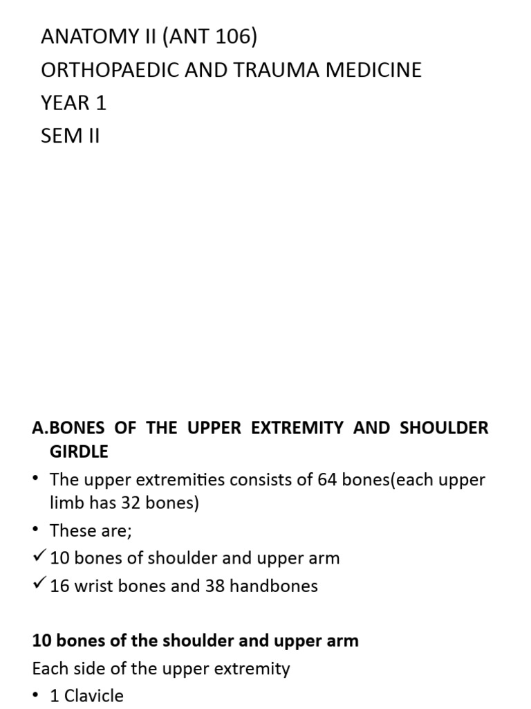 Upper Extremity Anatomy Overview | PDF | Elbow | Finger