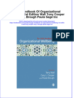 Textbook Sage Handbook of Organizational Wellbeing 1St Edition Wall Tony Cooper Cary L Brough Paula Sage Inc Ebook All Chapter PDF