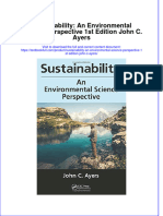 Textbook Sustainability An Environmental Science Perspective 1St Edition John C Ayers Ebook All Chapter PDF