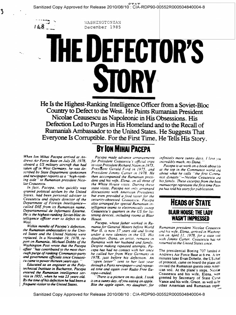 Pacepa 1 | PDF