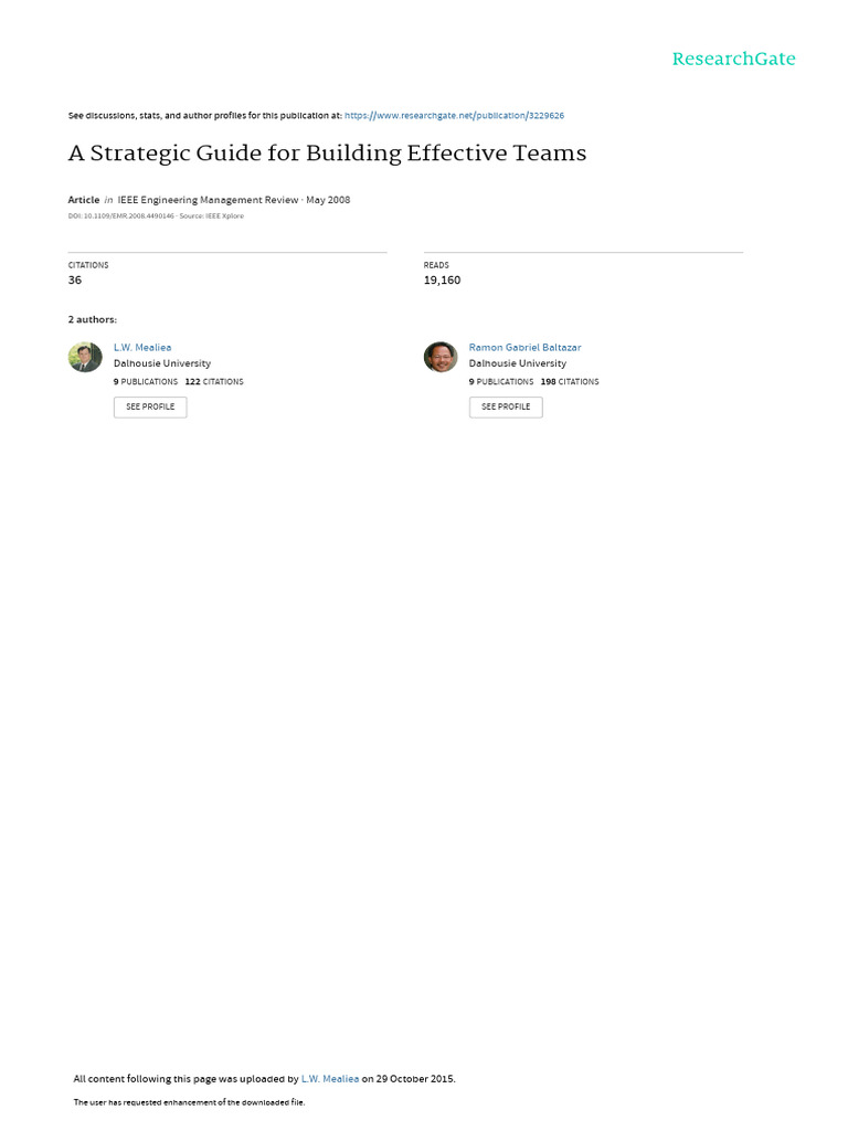 Effective Team Building Strategies | PDF | Team Building | Leadership