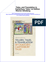 PDF Tellers Tales and Translation in Chaucers Canterbury Tales 1St Edition Warren Ginsberg Ebook Full Chapter