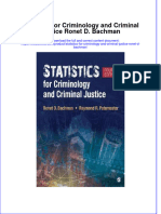 PDF Statistics For Criminology and Criminal Justice Ronet D Bachman Ebook Full Chapter