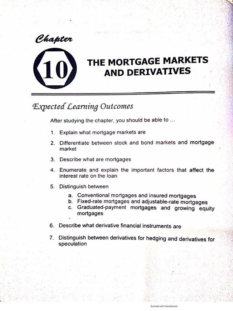 Financial Markets Cabrera CH 10 & 11 | PDF