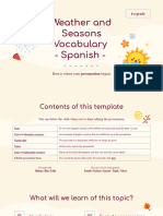Weather and Seasons Vocabulary - Spanish - 1st Grade by Slidesgo