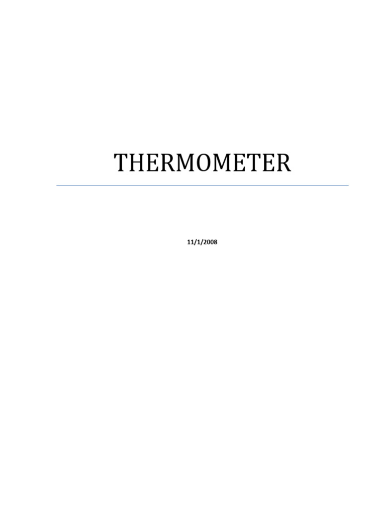 Thermometer | PDF