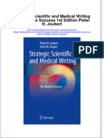 PDF Strategic Scientific and Medical Writing The Road To Success 1St Edition Pieter H Joubert Ebook Full Chapter