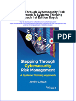 Full Chapter Stepping Through Cybersecurity Risk Management A Systems Thinking Approach 1St Edition Bayuk PDF
