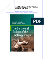 Download pdf The Behavioral Ecology Of The Tibetan Macaque Jin Hua Li ebook full chapter 