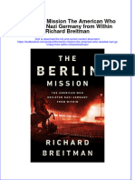 PDF The Berlin Mission The American Who Resisted Nazi Germany From Within Richard Breitman Ebook Full Chapter