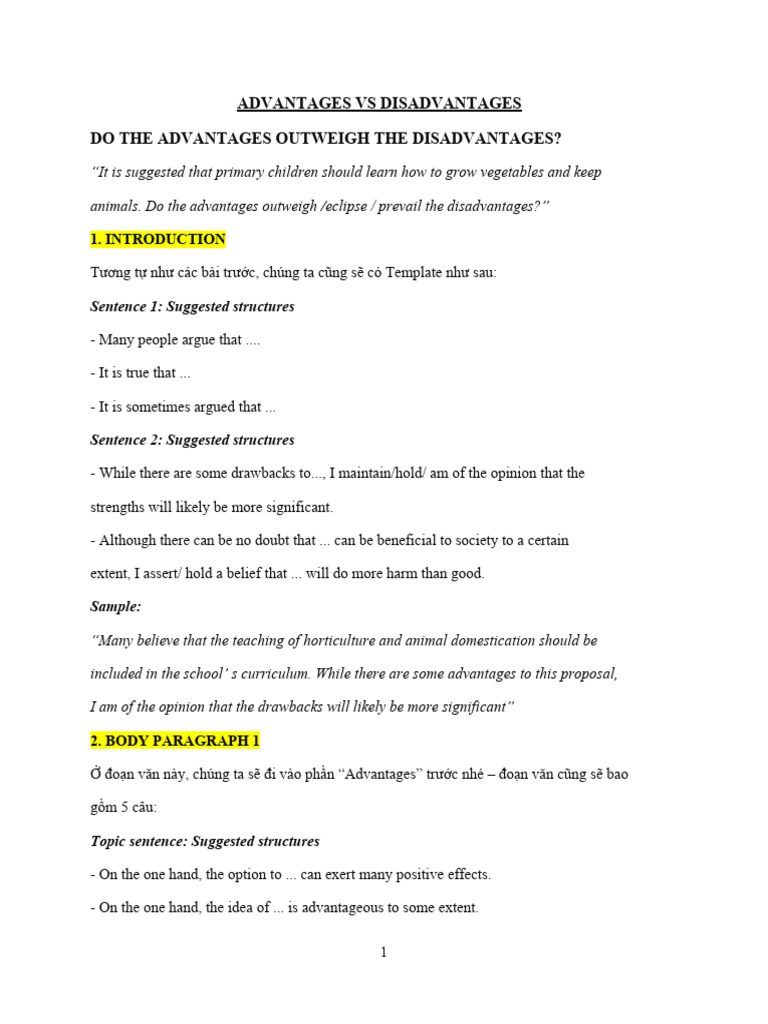 DESCRIBING ADVANTAGES AND DISADVANTAGES visual data 5