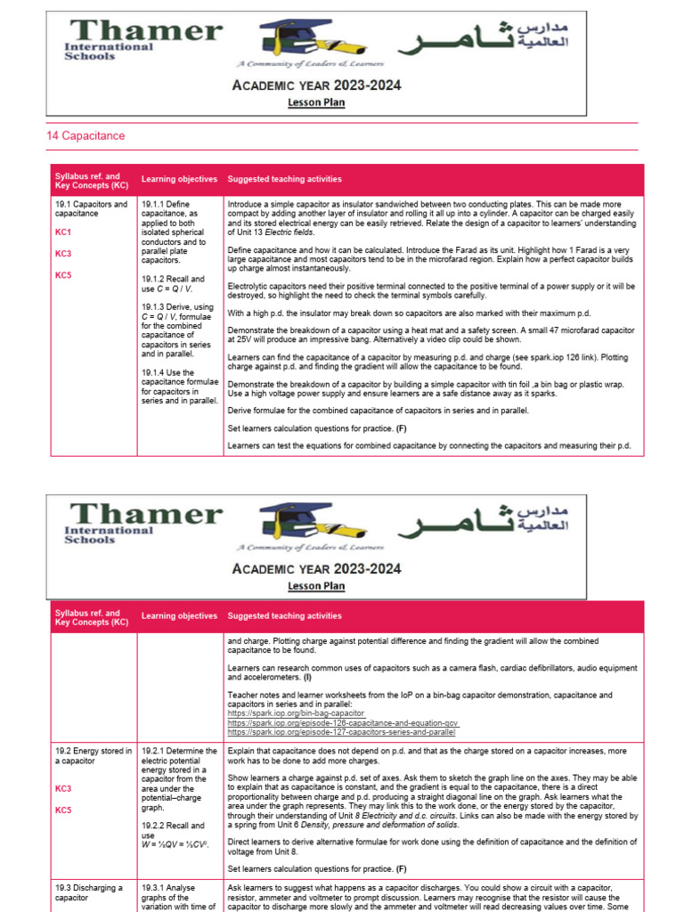 Capacitance Pdf Capacitor Capacitance