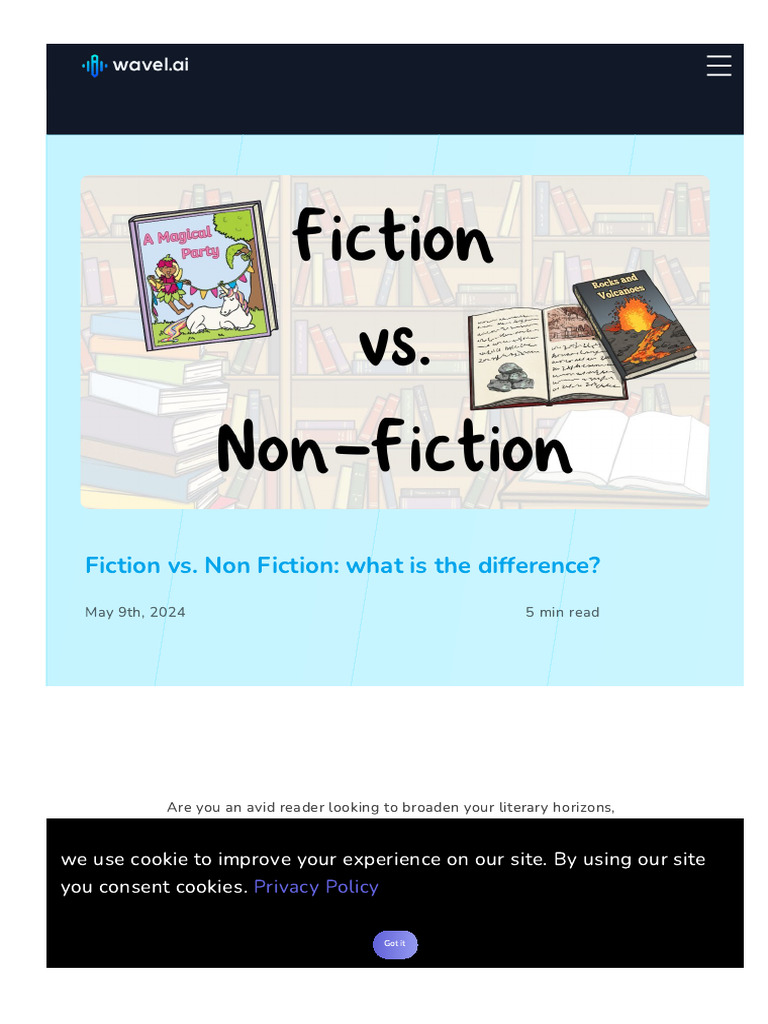 Fiction vs. Nonfiction Explained | PDF | Narrative | Non Fiction