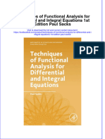 Download textbook Techniques Of Functional Analysis For Differential And Integral Equations 1St Edition Paul Sacks ebook all chapter pdf 