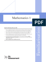 Maths 1 Test Booklet