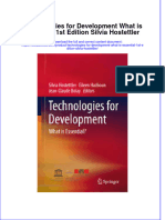 Textbook Technologies For Development What Is Essential 1St Edition Silvia Hostettler Ebook All Chapter PDF