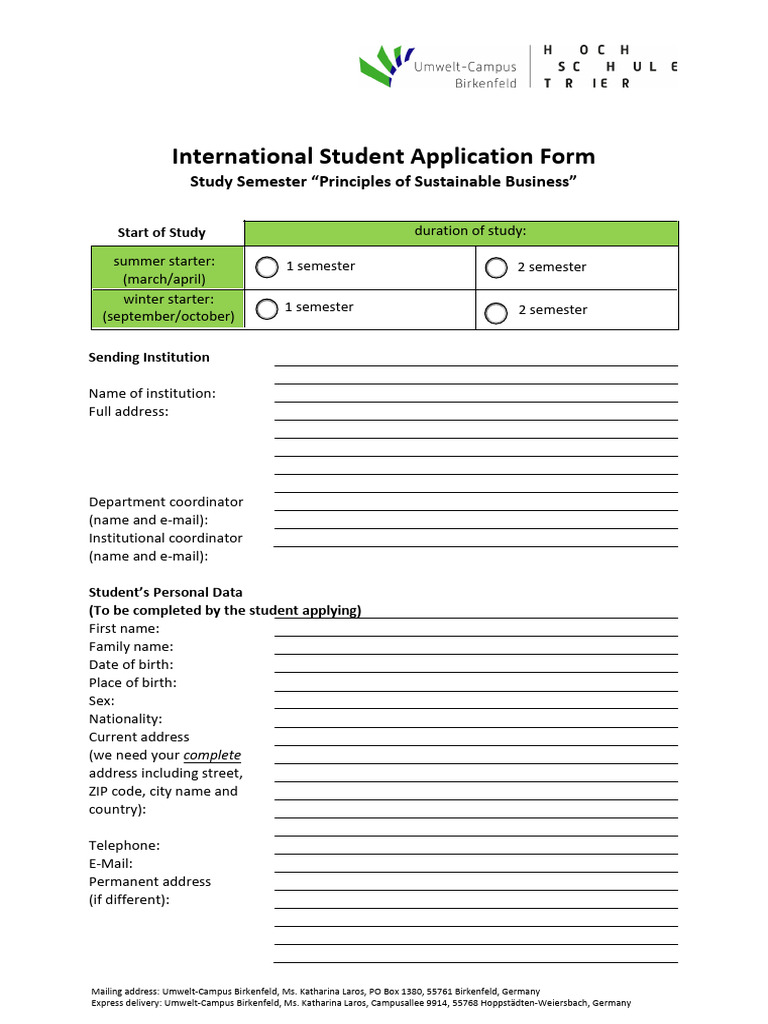 POSB International Student Application Form 2022 Neu | PDF | Foreign ...