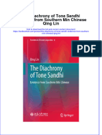 Textbook The Diachrony of Tone Sandhi Evidence From Southern Min Chinese Qing Lin Ebook All Chapter PDF