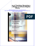 PDF The Business of Teaching Becoming A Teacher in A Market of Schools Meghan Stacey Ebook Full Chapter