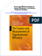 Textbook The Essence and Measurement of Organizational Efficiency 1St Edition Tadeusz Dudycz Ebook All Chapter PDF