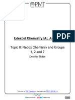 Redox Chemistry and Groups 1, 2 and 7
