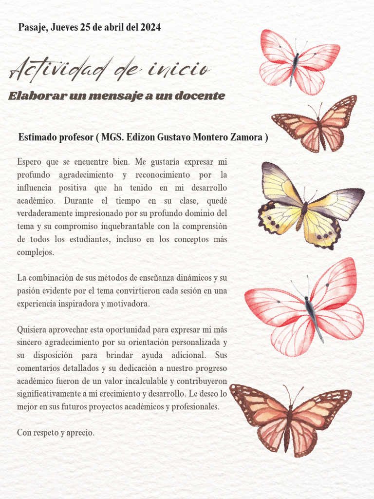 Carta A Docente | PDF | Salud y bienestar
