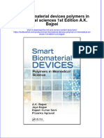 Textbook Smart Biomaterial Devices Polymers in Biomedical Sciences 1St Edition A K Bajpai Ebook All Chapter PDF