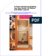 PDF The Econest Home Designing Building A Light Straw Clay House 1St Edition Paula Baker Laporte Ebook Full Chapter