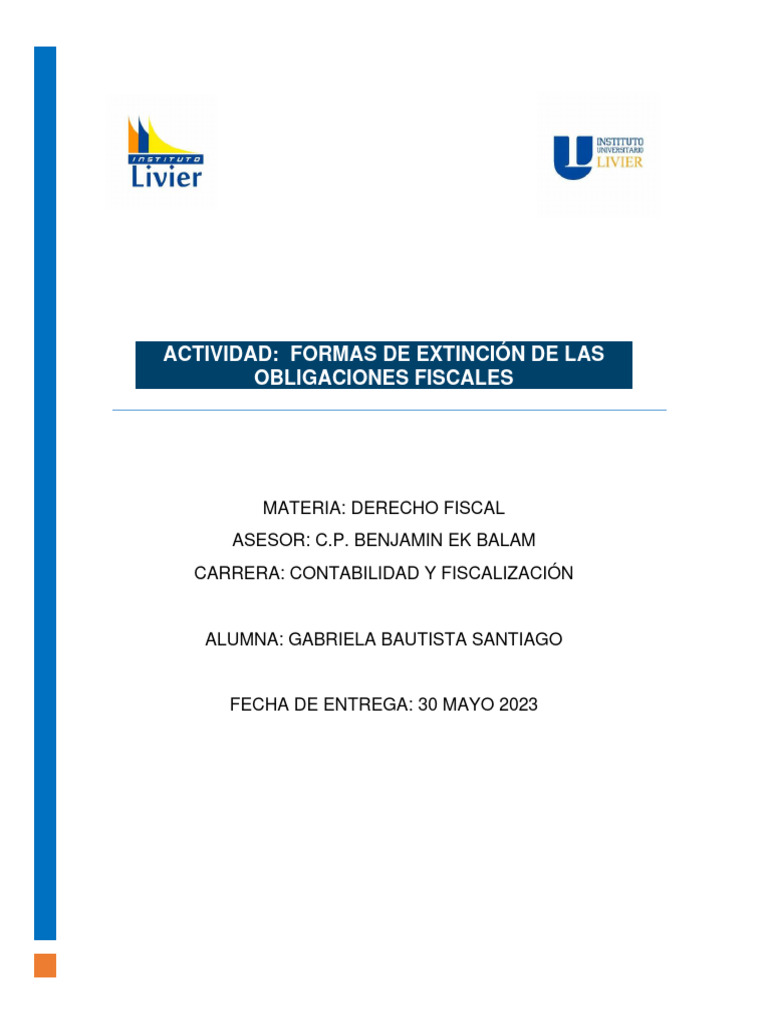 Extinción de Obligaciones Fiscales | PDF | Pagos | Estatuto de limitaciones