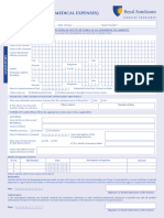 Travel Claim Form - Medical Expenses