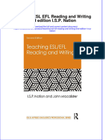 Download full chapter Teaching Esl Efl Reading And Writing 2Nd Edition I S P Nation pdf docx