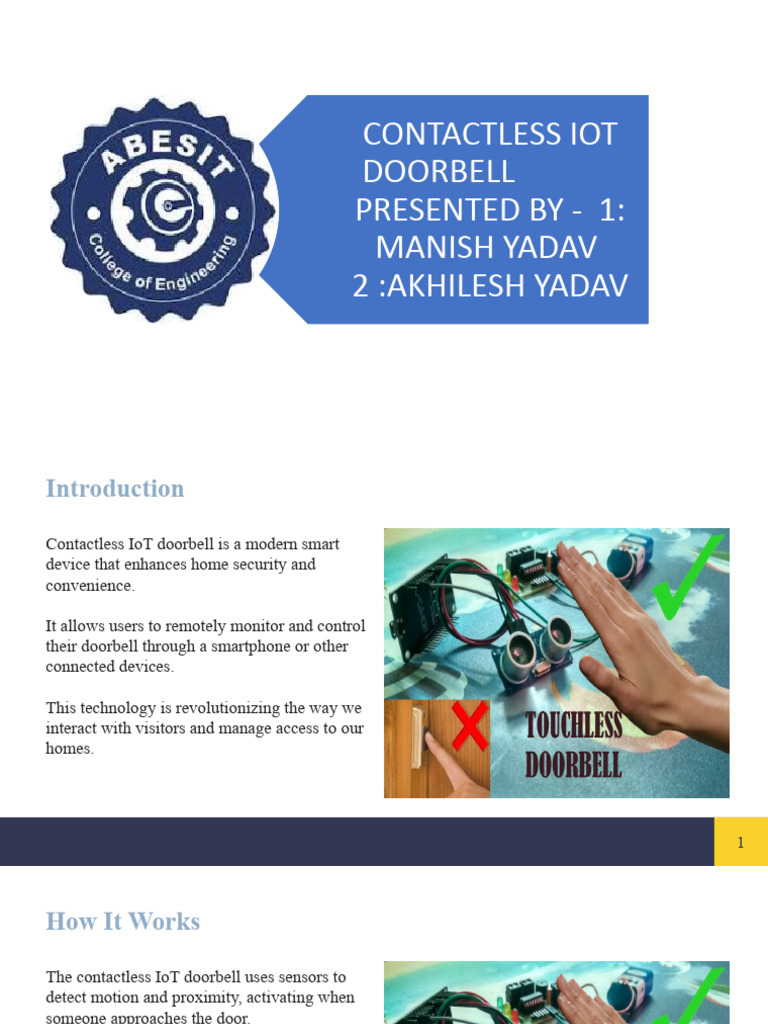 Contactless Iot Doorwell | Download Free PDF | Internet Of Things ...