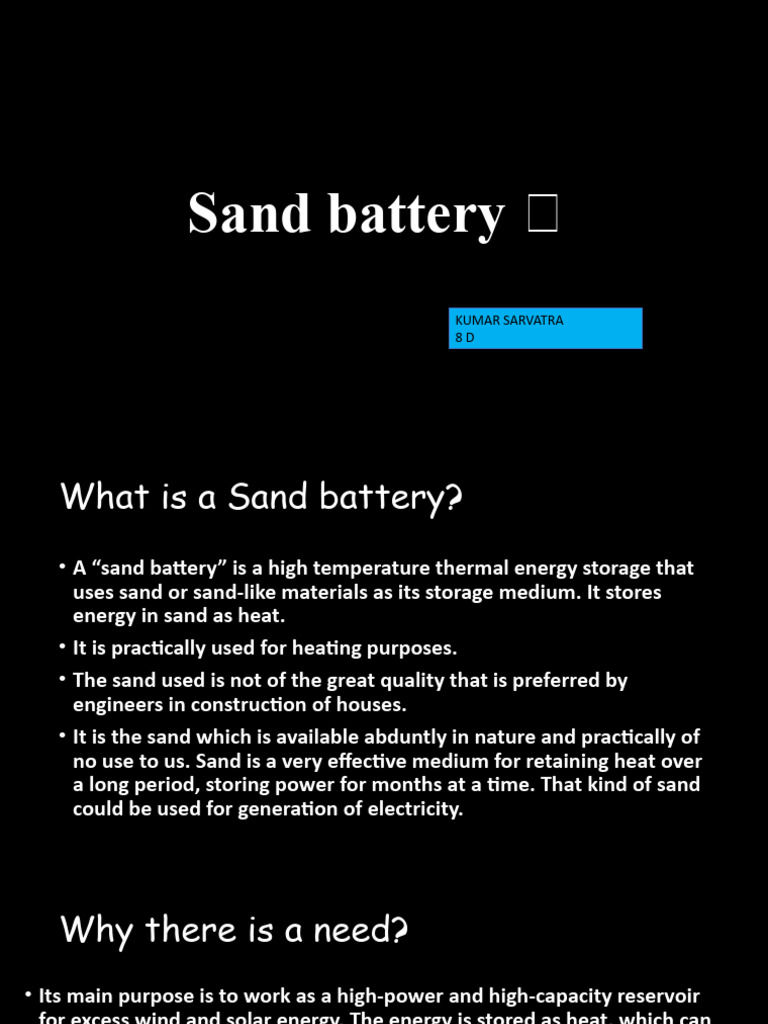 Sand Battery | PDF