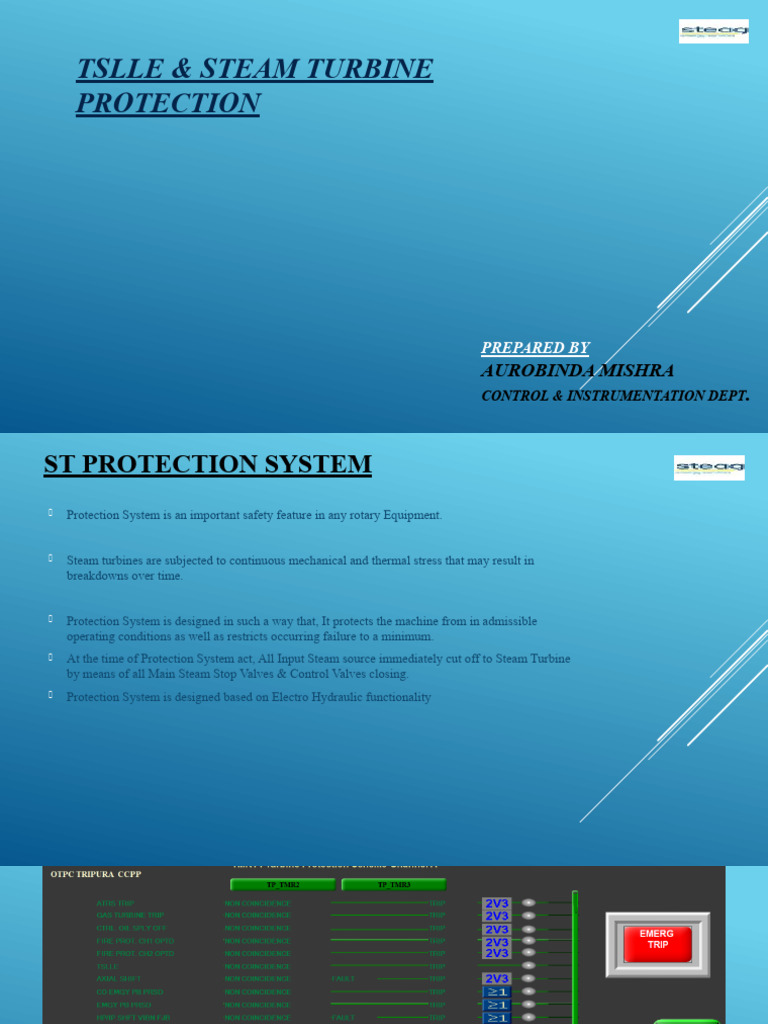 Steam Turbine Protection System Overview | PDF | Horsepower | Steam