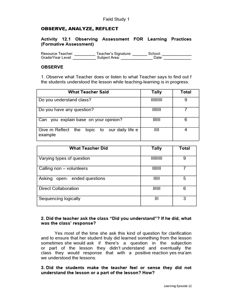 Learning Episode 12 Pdf Educational Assessment Learning