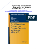 PDF The 8Th International Conference On Computer Engineering and Networks Cenet2018 Qi Liu Ebook Full Chapter