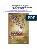 Full Chapter Role Playing Games of Japan Transcultural Dynamics and Orderings Bjorn Ole Kamm PDF