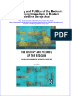 Textbook The History and Politics of The Bedouin Reimagining Nomadism in Modern Palestine Seraje Assi Ebook All Chapter PDF