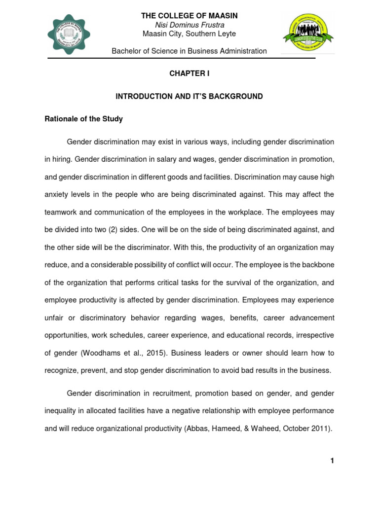 Impact of Gender Discrimination on Work | PDF | Employment ...