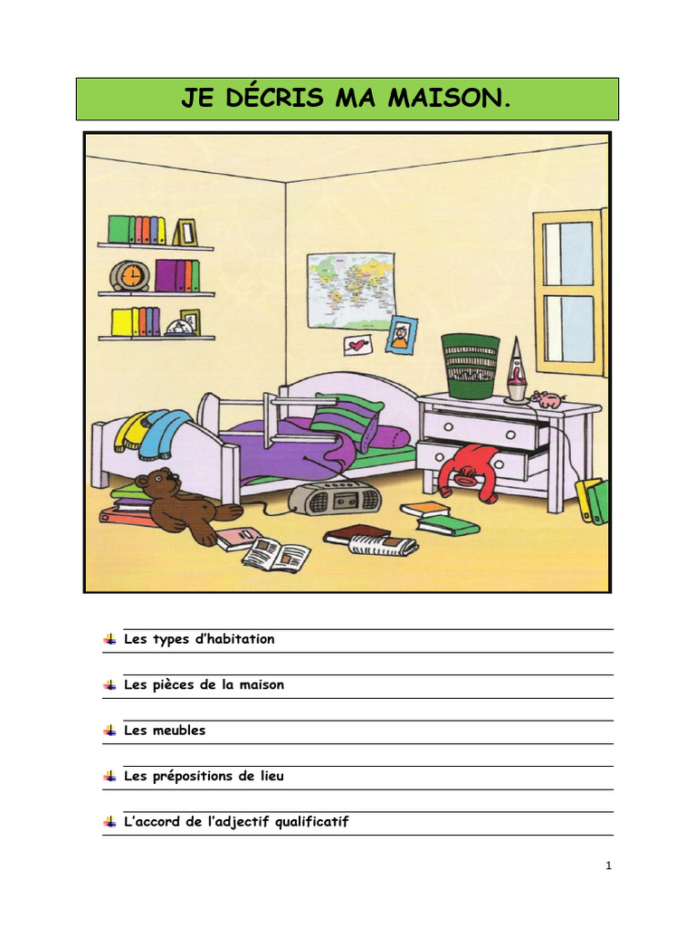 Décrire ma maison en français | PDF | Linguistique