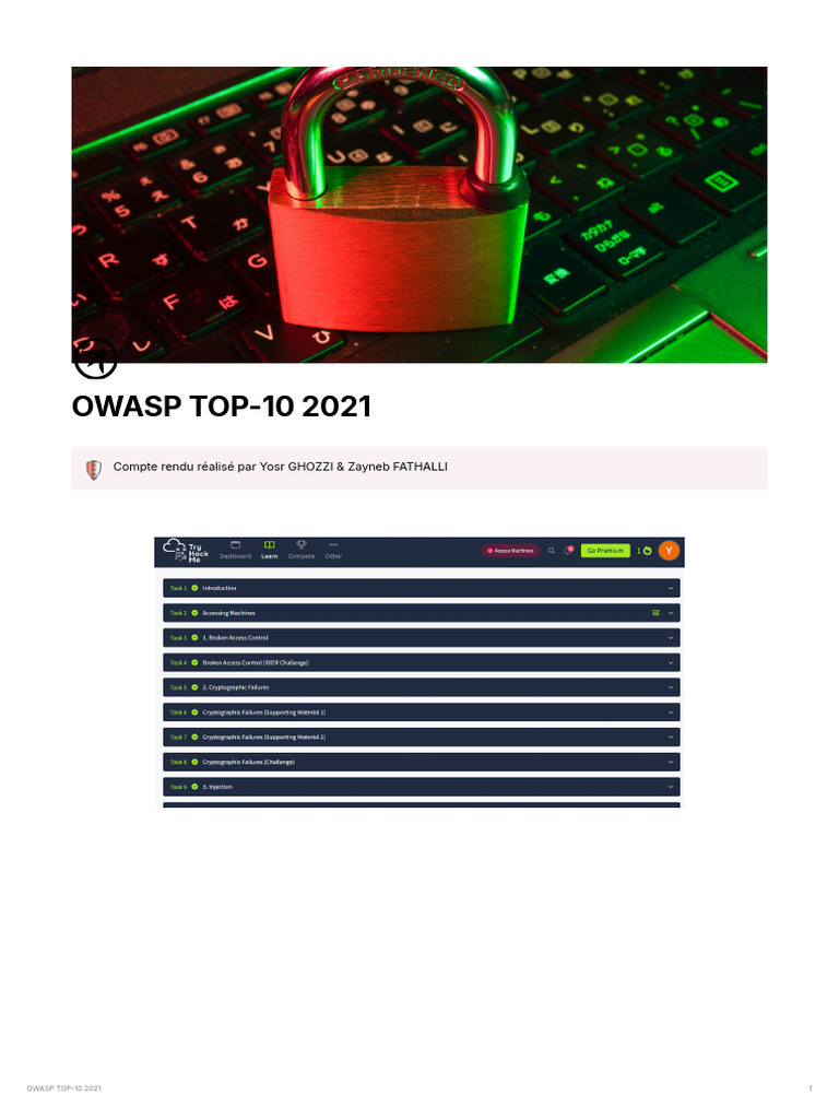 OWASP Top 10 Vulnerabilities 2021 | PDF