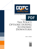 Working Paper Tax Policy Options During Economic Downturn