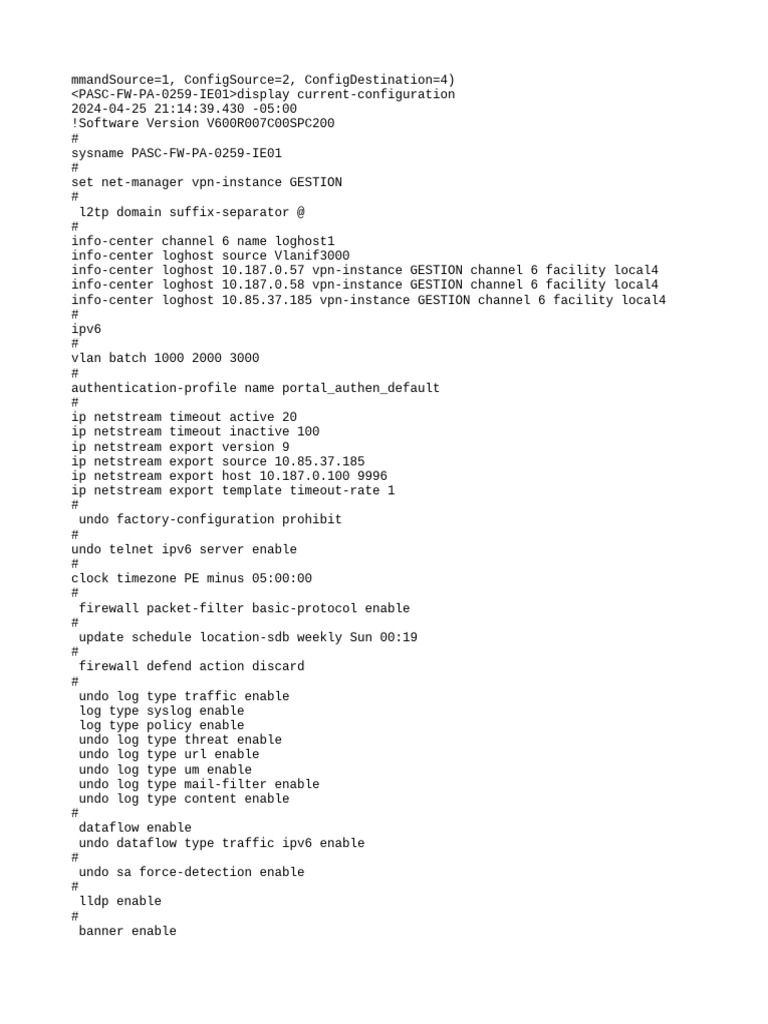 PASC-FW-PA-0259-IE01 Configuration Guide | PDF | I Pv6 | Secure Shell