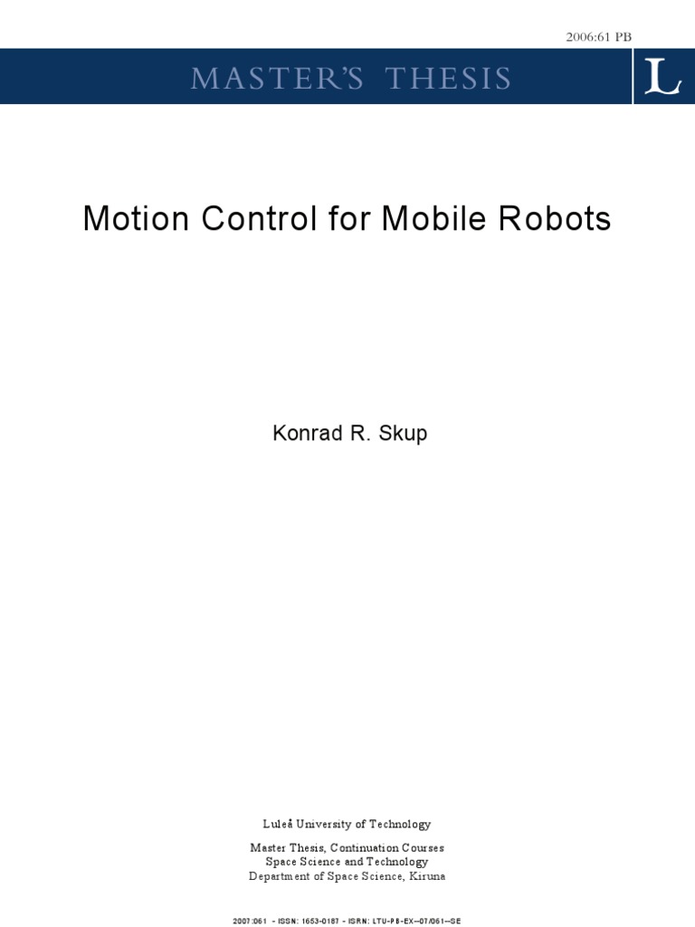 Motion Control for Mobile Robot | Electromagnetism ... - 