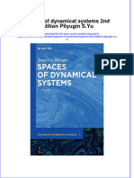 PDF Spaces of Dynamical Systems 2Nd Edition Pilyugin S Yu Ebook Full Chapter